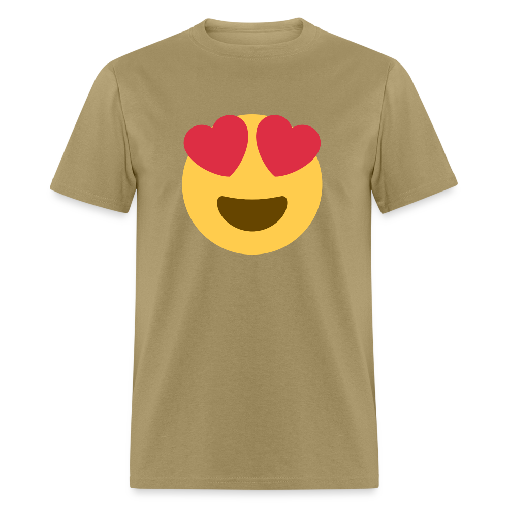 😍 Smiling Face with Heart-Eyes (Twemoji) Unisex Classic T-Shirt - khaki