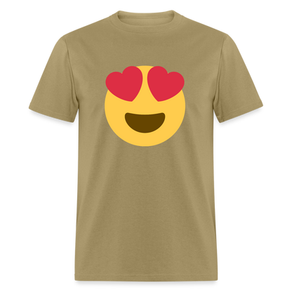 😍 Smiling Face with Heart-Eyes (Twemoji) Unisex Classic T-Shirt - khaki