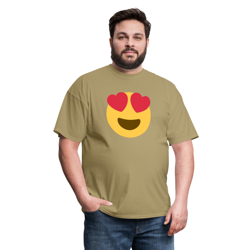 😍 Smiling Face with Heart-Eyes (Twemoji) Unisex Classic T-Shirt - khaki