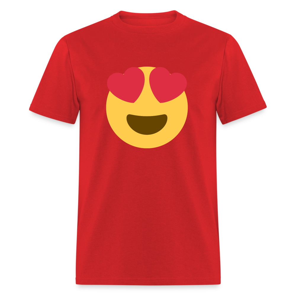 😍 Smiling Face with Heart-Eyes (Twemoji) Unisex Classic T-Shirt - red