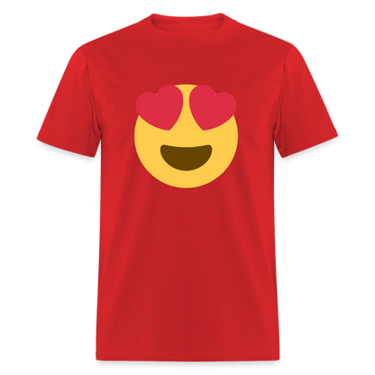 😍 Smiling Face with Heart-Eyes (Twemoji) Unisex Classic T-Shirt - red