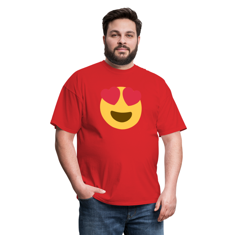 😍 Smiling Face with Heart-Eyes (Twemoji) Unisex Classic T-Shirt - red