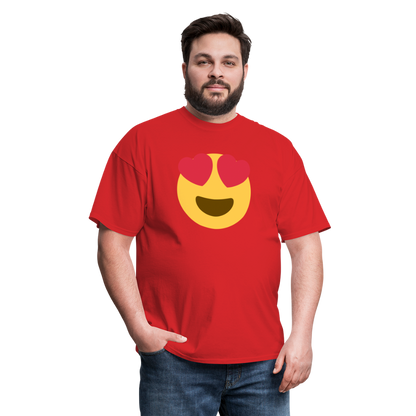 😍 Smiling Face with Heart-Eyes (Twemoji) Unisex Classic T-Shirt - red