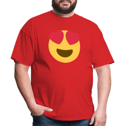 😍 Smiling Face with Heart-Eyes (Twemoji) Unisex Classic T-Shirt - red