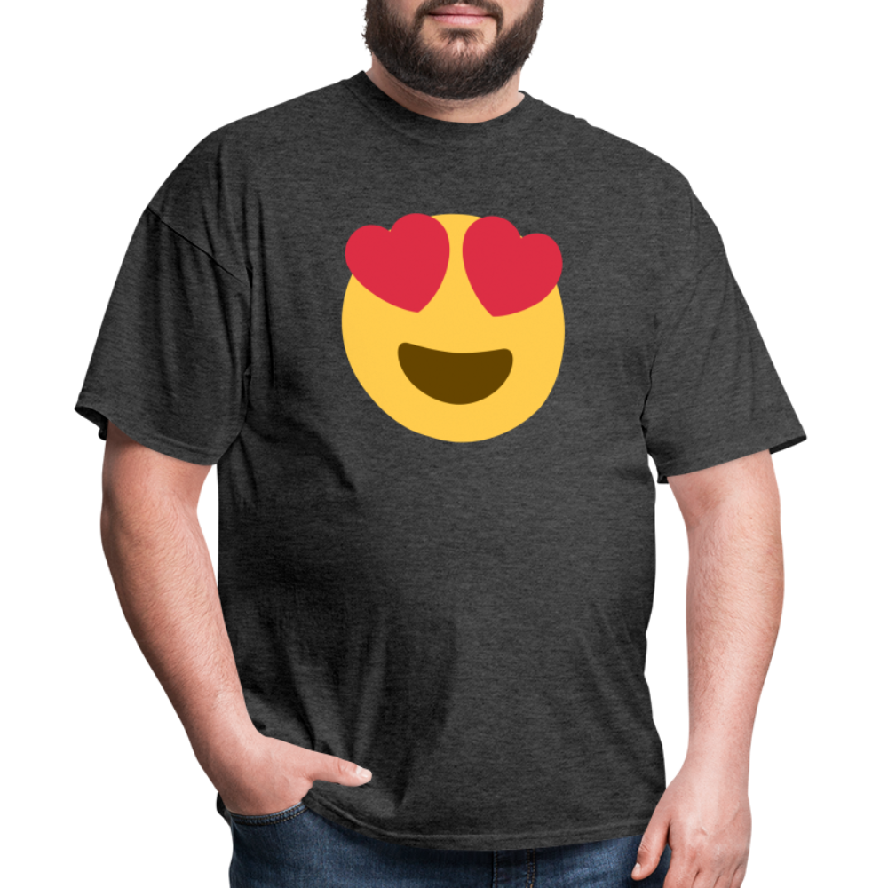 😍 Smiling Face with Heart-Eyes (Twemoji) Unisex Classic T-Shirt - heather black