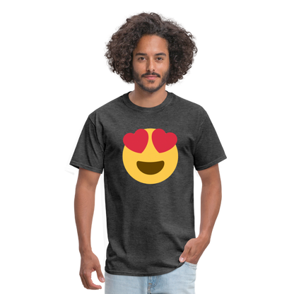 😍 Smiling Face with Heart-Eyes (Twemoji) Unisex Classic T-Shirt - heather black