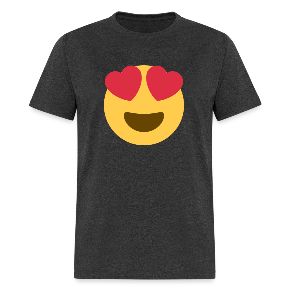 😍 Smiling Face with Heart-Eyes (Twemoji) Unisex Classic T-Shirt - heather black