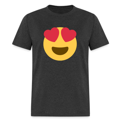 😍 Smiling Face with Heart-Eyes (Twemoji) Unisex Classic T-Shirt - heather black