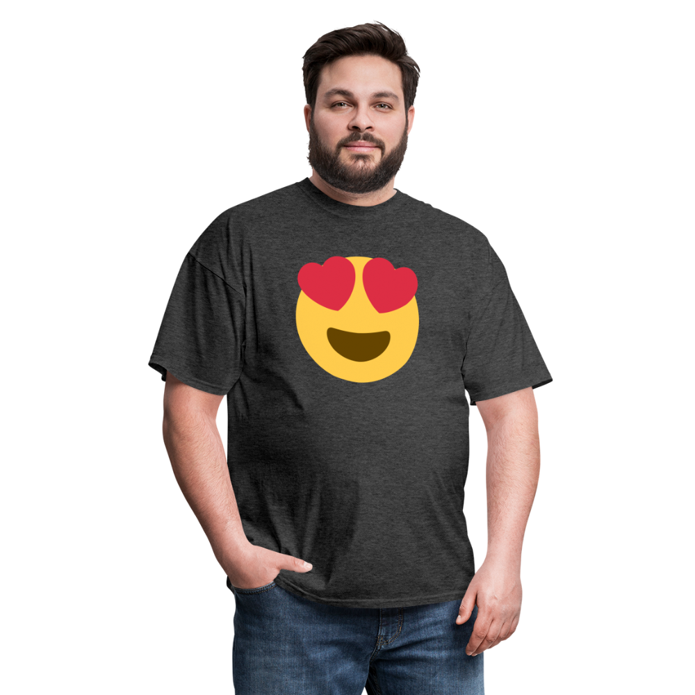 😍 Smiling Face with Heart-Eyes (Twemoji) Unisex Classic T-Shirt - heather black