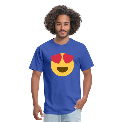😍 Smiling Face with Heart-Eyes (Twemoji) Unisex Classic T-Shirt - royal blue