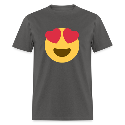 😍 Smiling Face with Heart-Eyes (Twemoji) Unisex Classic T-Shirt - charcoal