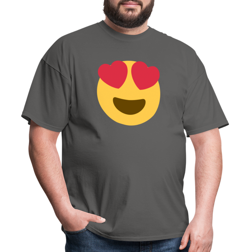 😍 Smiling Face with Heart-Eyes (Twemoji) Unisex Classic T-Shirt - charcoal