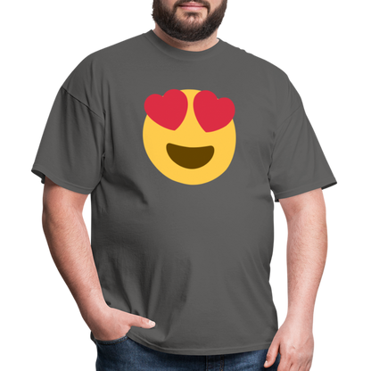 😍 Smiling Face with Heart-Eyes (Twemoji) Unisex Classic T-Shirt - charcoal