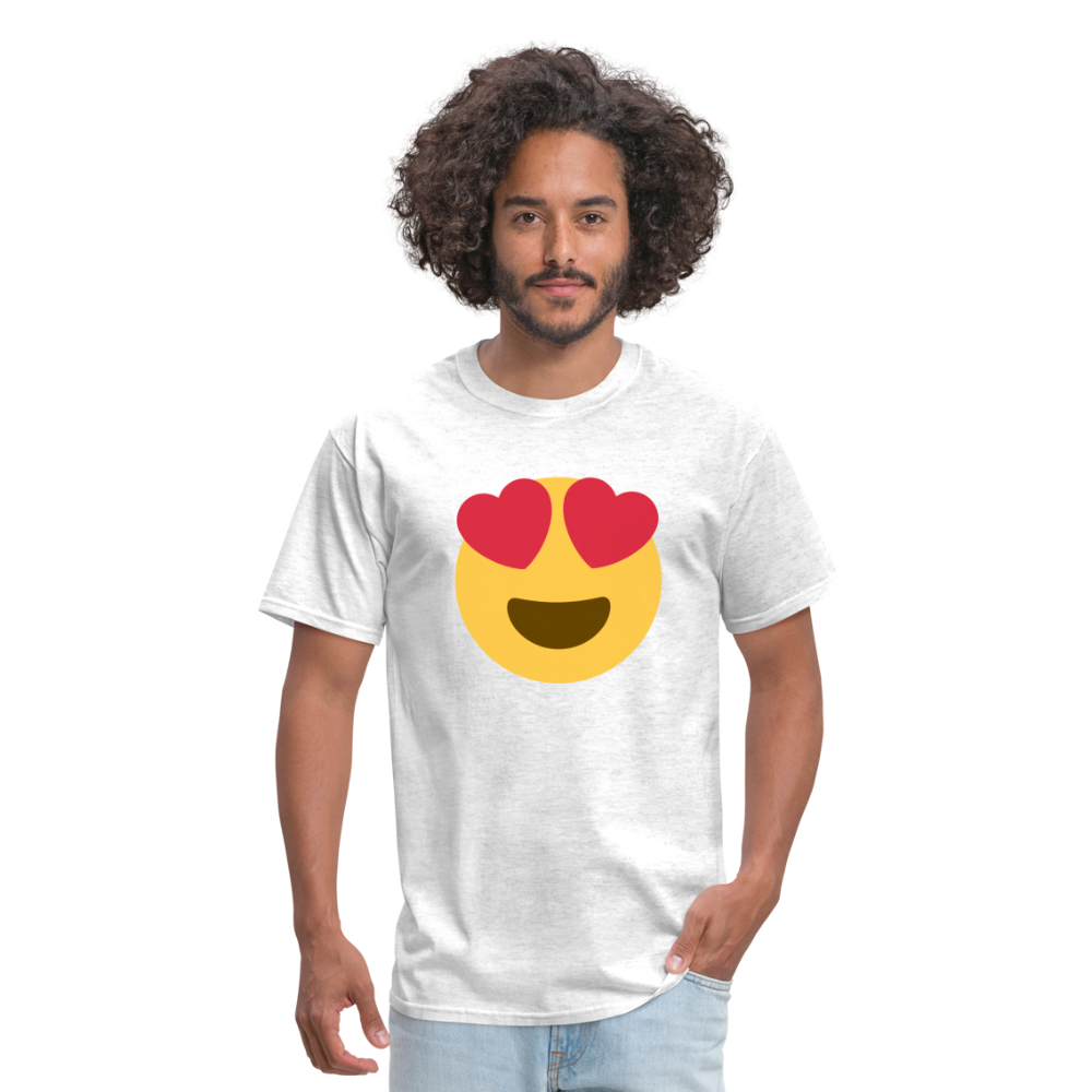 😍 Smiling Face with Heart-Eyes (Twemoji) Unisex Classic T-Shirt - light heather gray