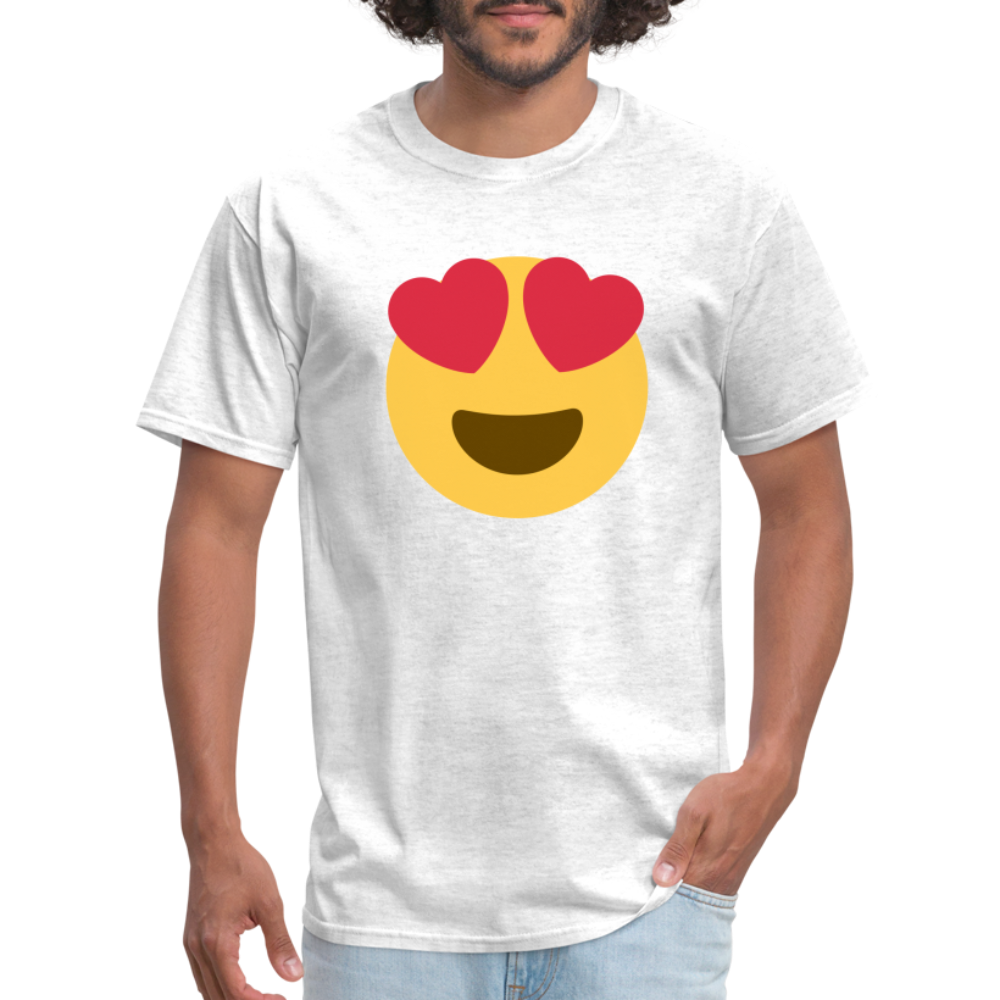 😍 Smiling Face with Heart-Eyes (Twemoji) Unisex Classic T-Shirt - light heather gray