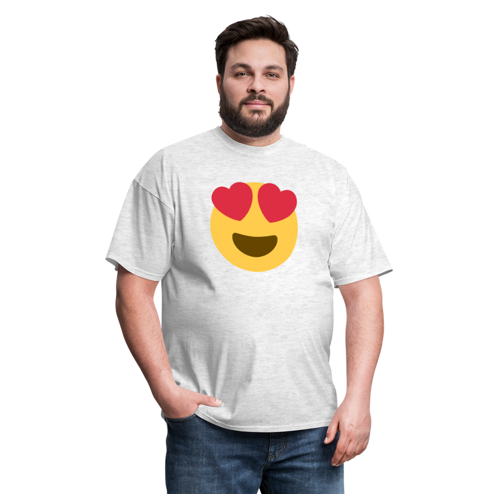 😍 Smiling Face with Heart-Eyes (Twemoji) Unisex Classic T-Shirt - light heather gray