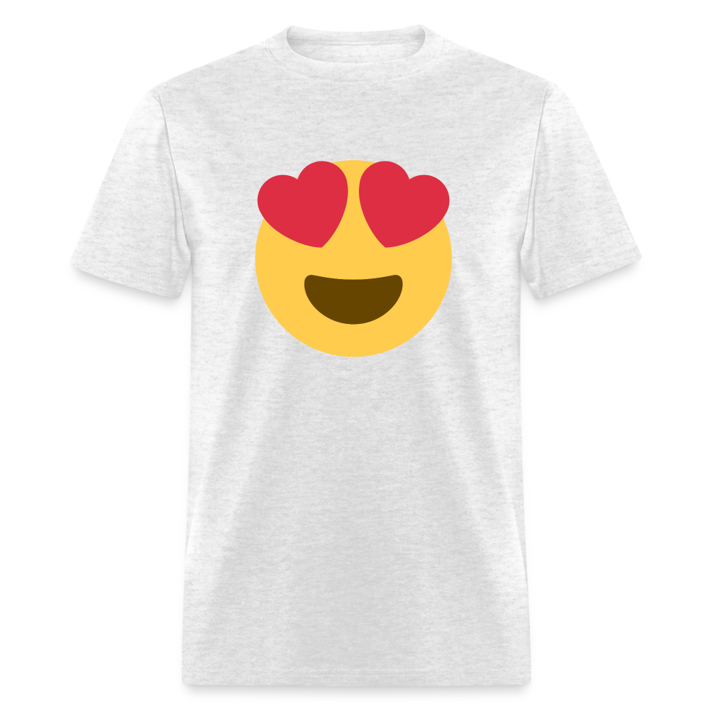 😍 Smiling Face with Heart-Eyes (Twemoji) Unisex Classic T-Shirt - light heather gray