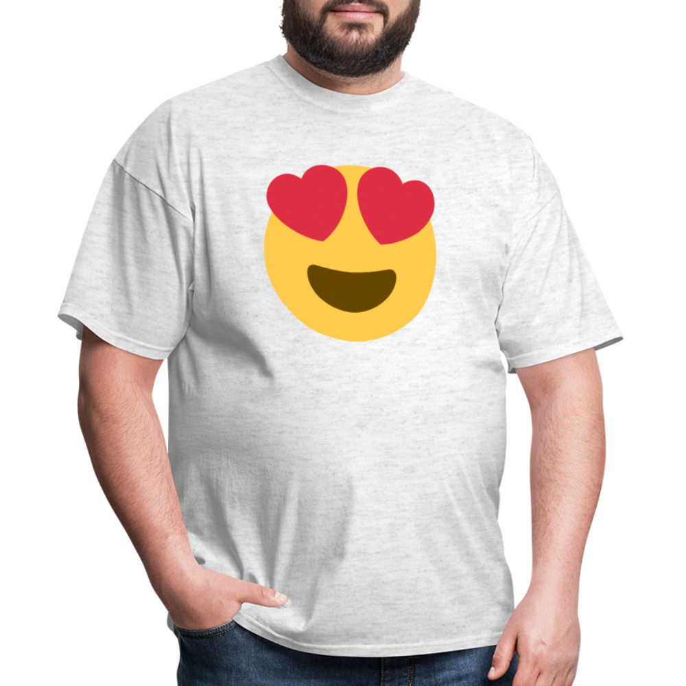 😍 Smiling Face with Heart-Eyes (Twemoji) Unisex Classic T-Shirt - light heather gray