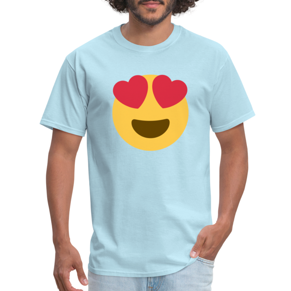 😍 Smiling Face with Heart-Eyes (Twemoji) Unisex Classic T-Shirt - powder blue