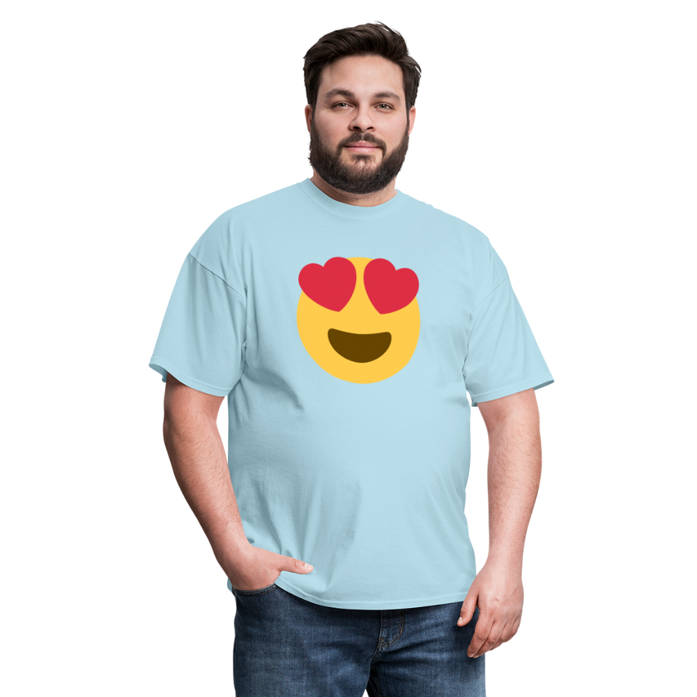 😍 Smiling Face with Heart-Eyes (Twemoji) Unisex Classic T-Shirt - powder blue