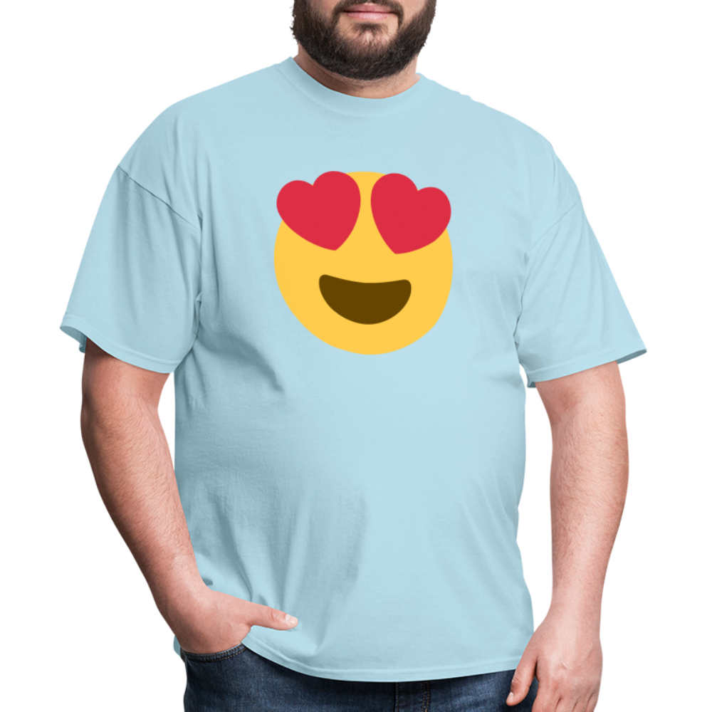 😍 Smiling Face with Heart-Eyes (Twemoji) Unisex Classic T-Shirt - powder blue