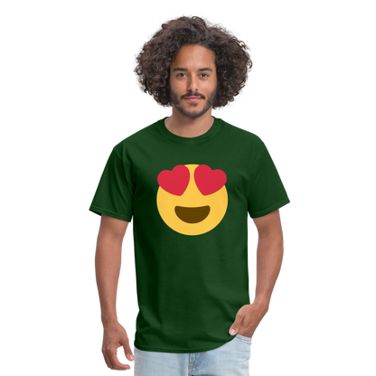 😍 Smiling Face with Heart-Eyes (Twemoji) Unisex Classic T-Shirt - forest green