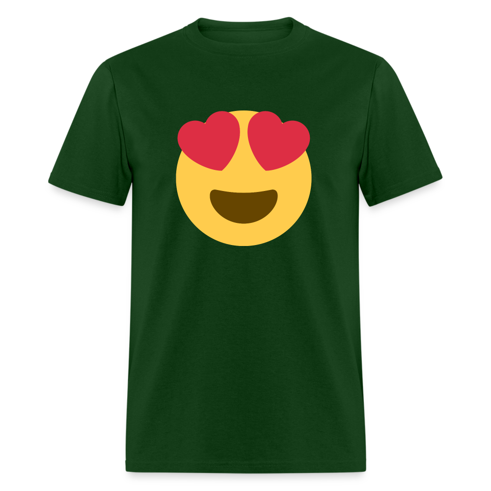 😍 Smiling Face with Heart-Eyes (Twemoji) Unisex Classic T-Shirt - forest green