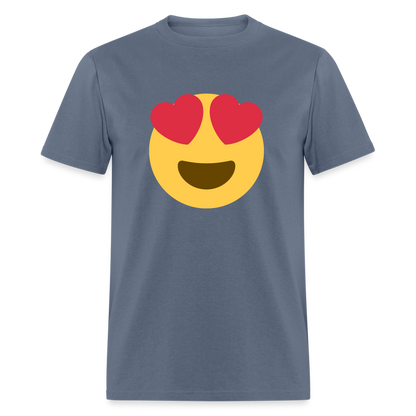 😍 Smiling Face with Heart-Eyes (Twemoji) Unisex Classic T-Shirt - denim
