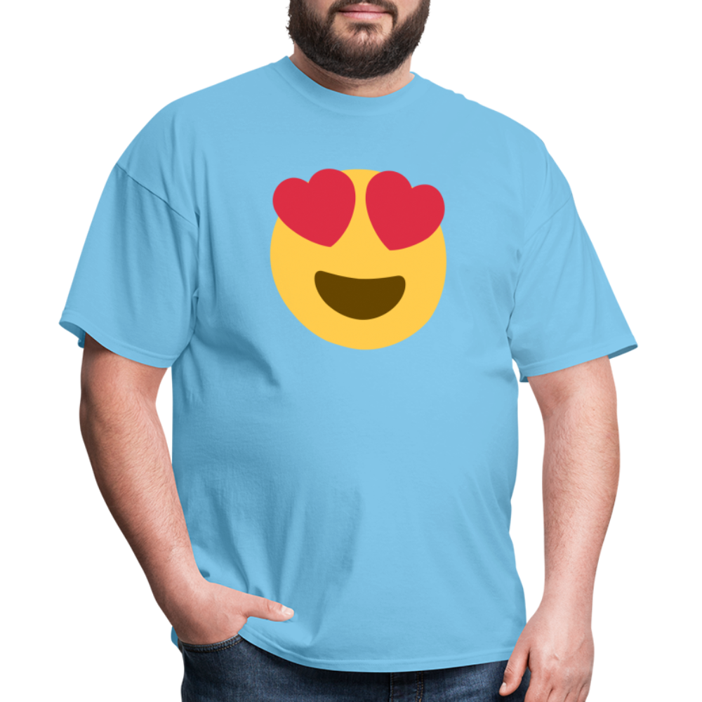 😍 Smiling Face with Heart-Eyes (Twemoji) Unisex Classic T-Shirt - aquatic blue