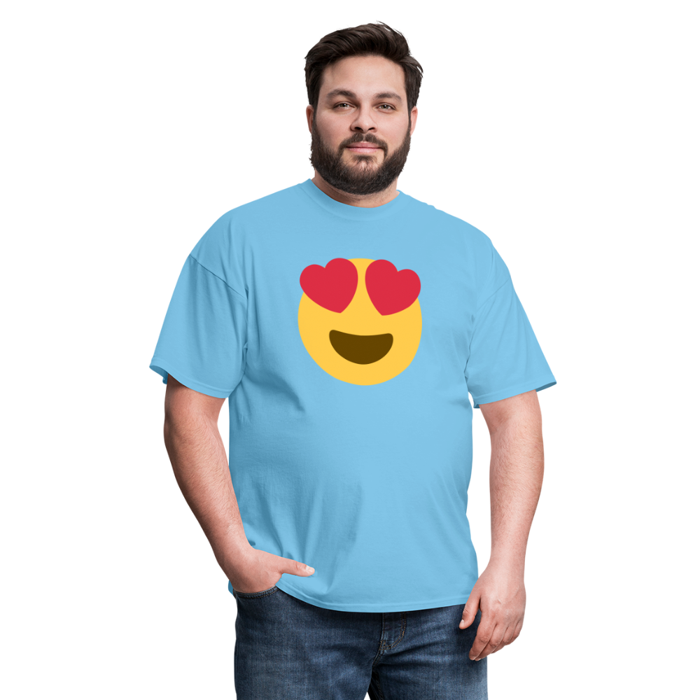 😍 Smiling Face with Heart-Eyes (Twemoji) Unisex Classic T-Shirt - aquatic blue