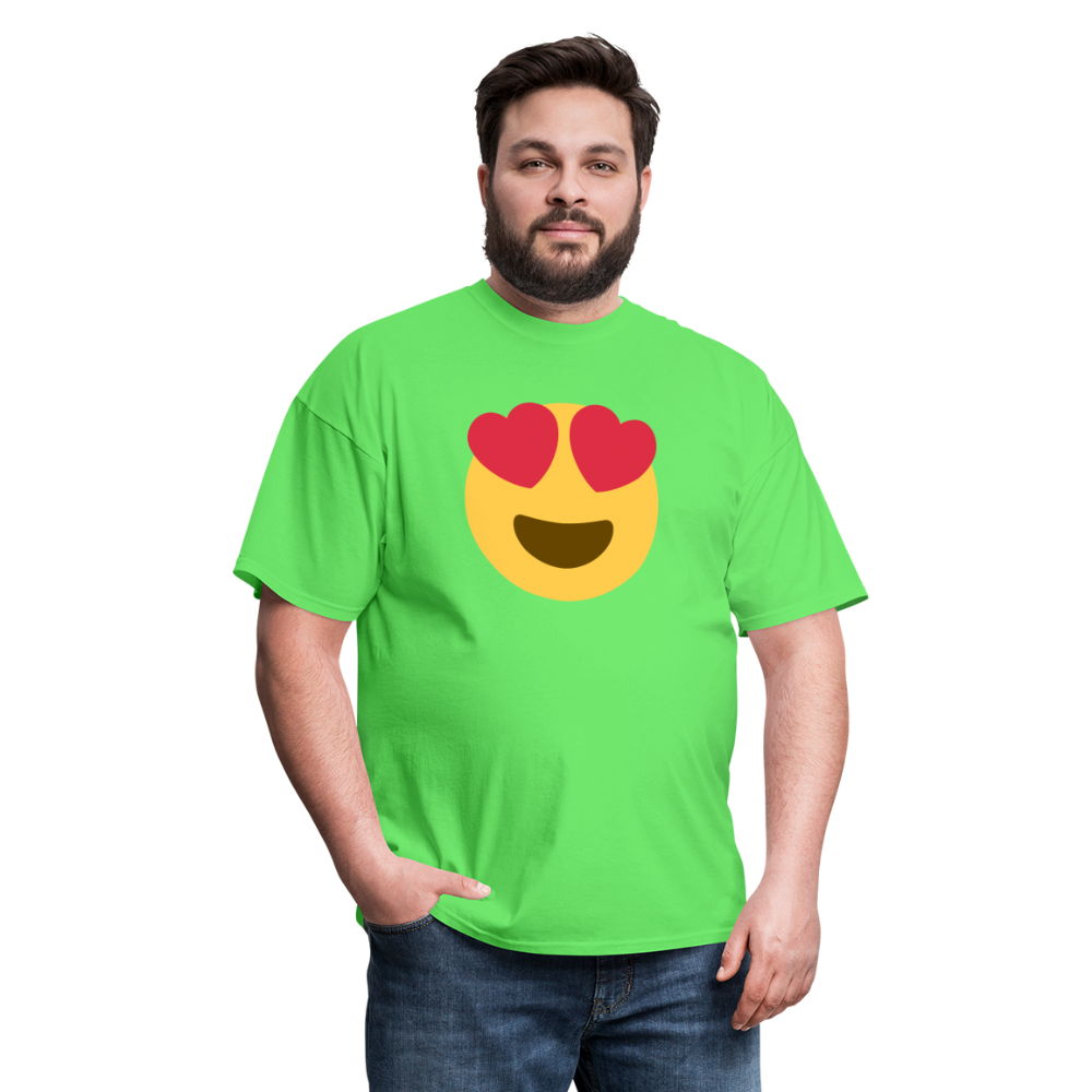 😍 Smiling Face with Heart-Eyes (Twemoji) Unisex Classic T-Shirt - kiwi