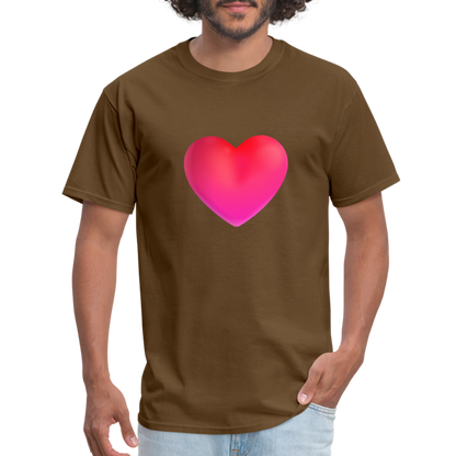 ❤️ Red Heart (Microsoft Fluent) Unisex Classic T-Shirt - brown