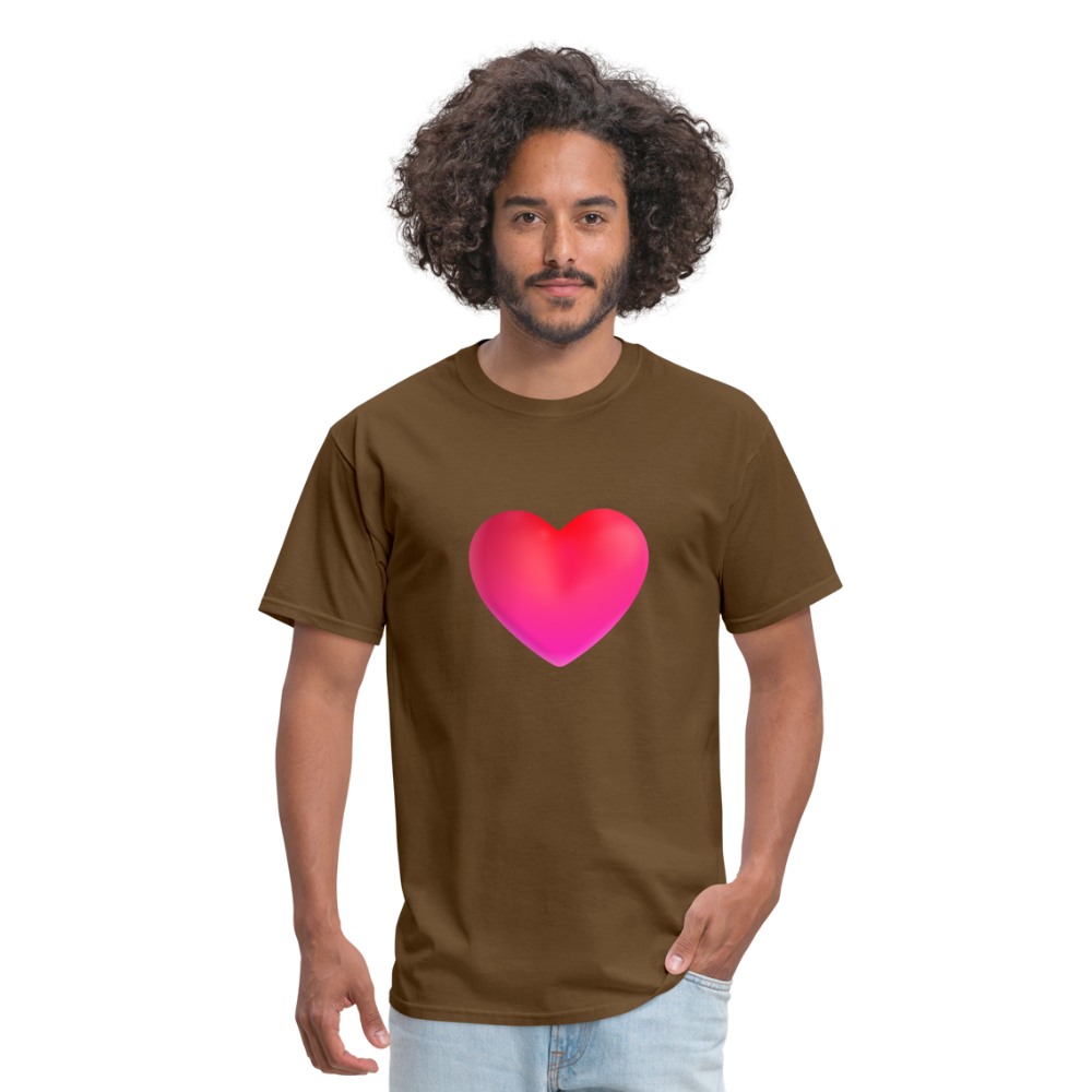 ❤️ Red Heart (Microsoft Fluent) Unisex Classic T-Shirt - brown