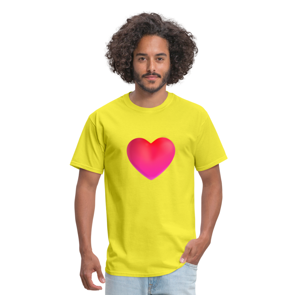 ❤️ Red Heart (Microsoft Fluent) Unisex Classic T-Shirt - yellow