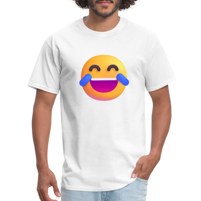 😂 Face with Tears of Joy (Microsoft Fluent) Unisex Classic T-Shirt - white