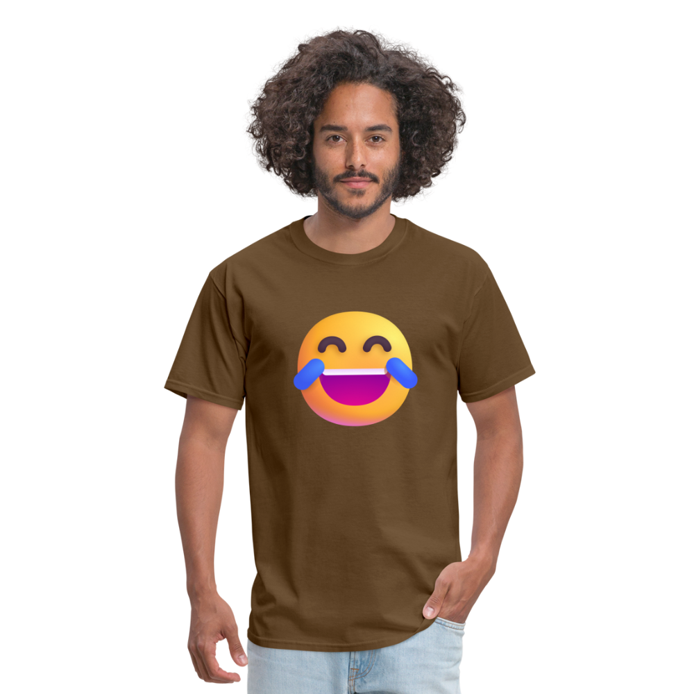 😂 Face with Tears of Joy (Microsoft Fluent) Unisex Classic T-Shirt - brown