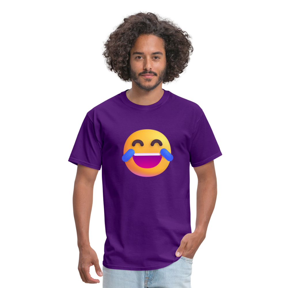 😂 Face with Tears of Joy (Microsoft Fluent) Unisex Classic T-Shirt - purple