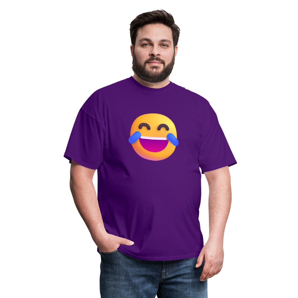 😂 Face with Tears of Joy (Microsoft Fluent) Unisex Classic T-Shirt - purple