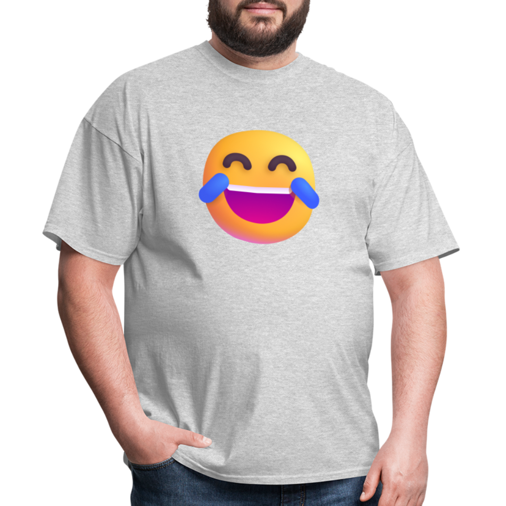 😂 Face with Tears of Joy (Microsoft Fluent) Unisex Classic T-Shirt - heather gray