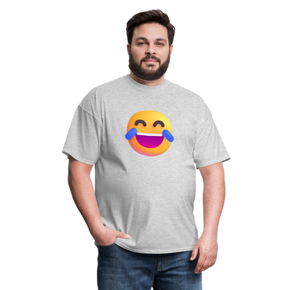 😂 Face with Tears of Joy (Microsoft Fluent) Unisex Classic T-Shirt - heather gray