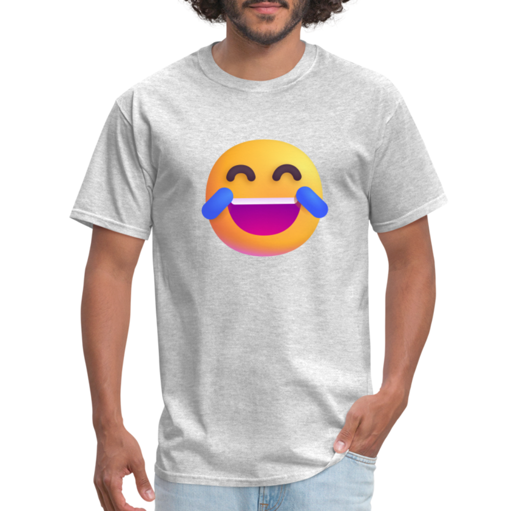 😂 Face with Tears of Joy (Microsoft Fluent) Unisex Classic T-Shirt - heather gray