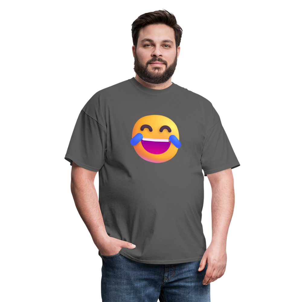 😂 Face with Tears of Joy (Microsoft Fluent) Unisex Classic T-Shirt - charcoal