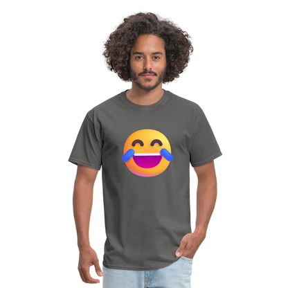 😂 Face with Tears of Joy (Microsoft Fluent) Unisex Classic T-Shirt - charcoal