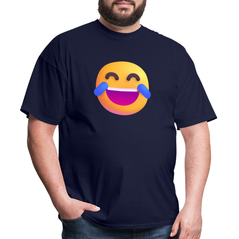 😂 Face with Tears of Joy (Microsoft Fluent) Unisex Classic T-Shirt - navy