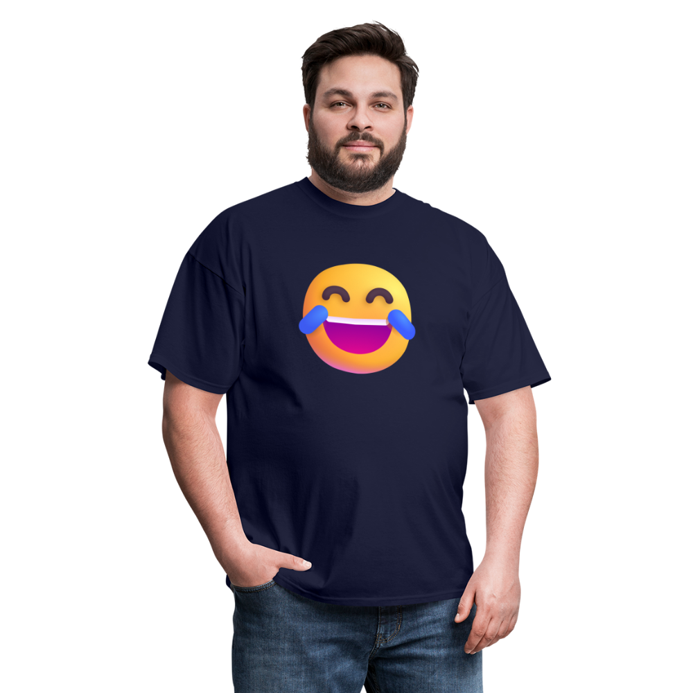 😂 Face with Tears of Joy (Microsoft Fluent) Unisex Classic T-Shirt - navy