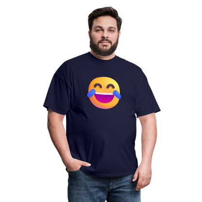 😂 Face with Tears of Joy (Microsoft Fluent) Unisex Classic T-Shirt - navy