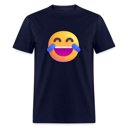 😂 Face with Tears of Joy (Microsoft Fluent) Unisex Classic T-Shirt - navy