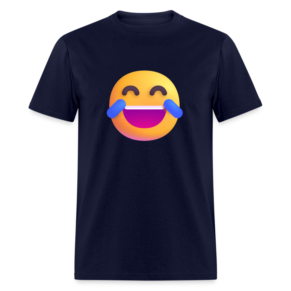 😂 Face with Tears of Joy (Microsoft Fluent) Unisex Classic T-Shirt - navy