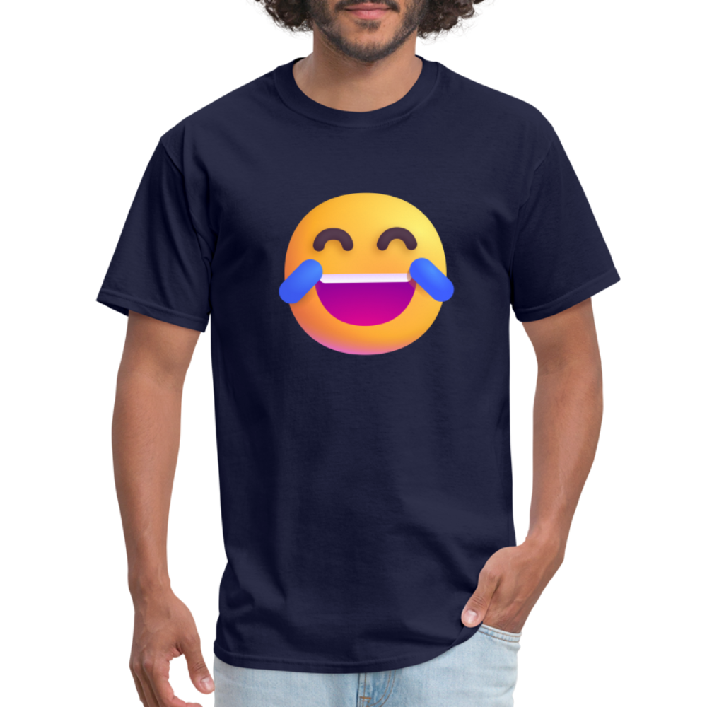 😂 Face with Tears of Joy (Microsoft Fluent) Unisex Classic T-Shirt - navy