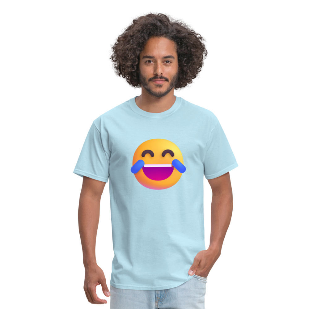 😂 Face with Tears of Joy (Microsoft Fluent) Unisex Classic T-Shirt - powder blue